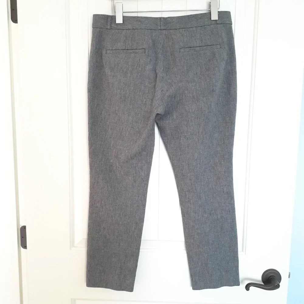 Banana Republic Sloan Skinny-Fit Textured Pant in Gray Size 10